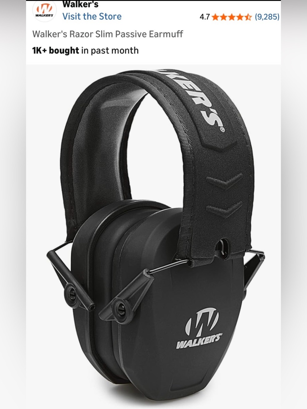 Walker's Razor Slim Passive Earmuffs - Picture 6 of 6